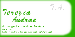 terezia andrae business card